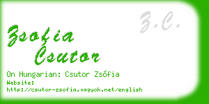 zsofia csutor business card